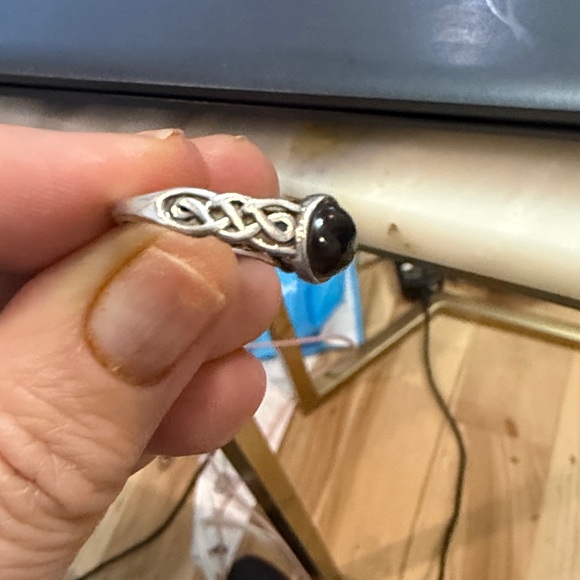 Sterling Silver Smoky Quartz Celtic Knot Ring - Picture 4 of 4